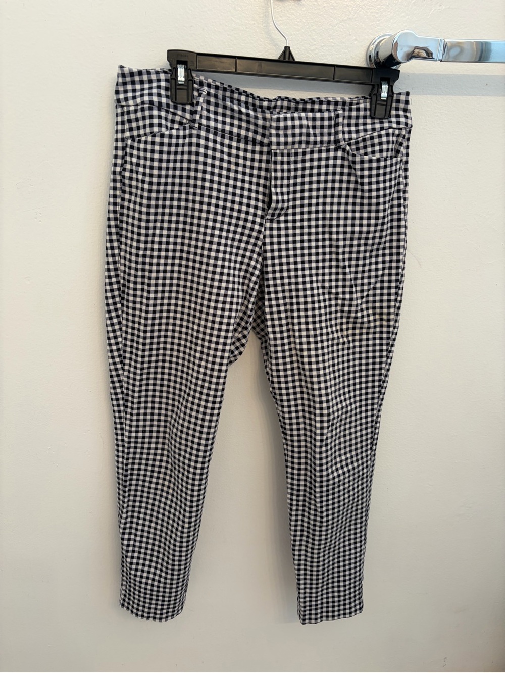 Old Navy Black and White Gingham Chinos